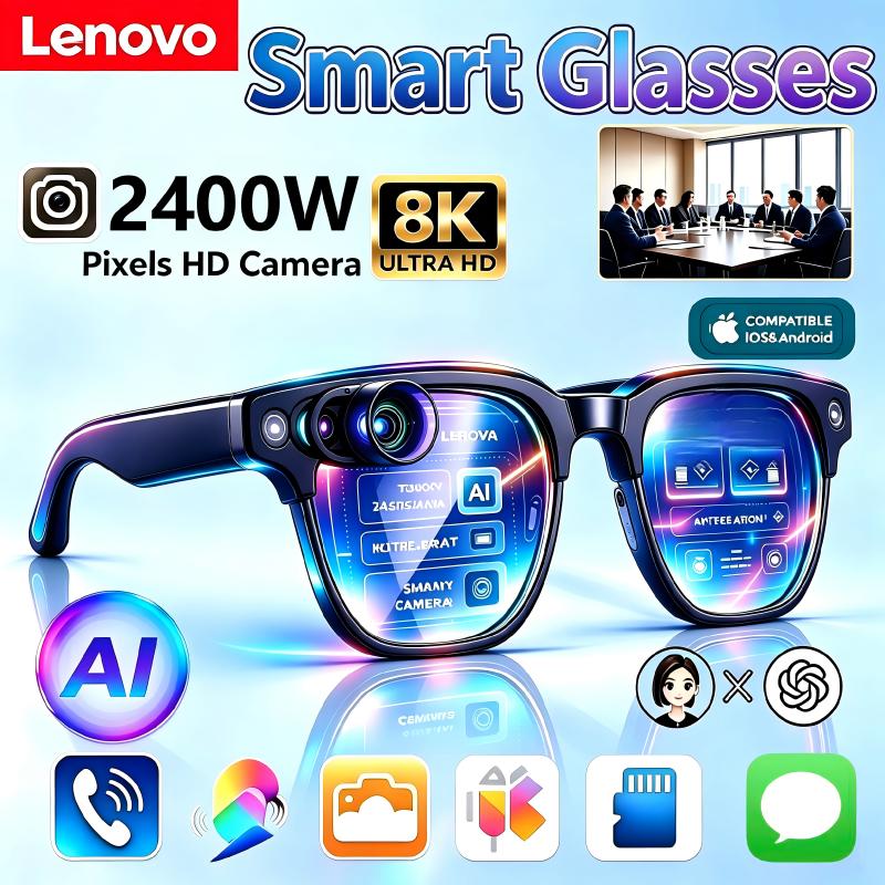 Lenovo New AI Smart Glasses Re - đánh giá và giá Smart Glasses Lens