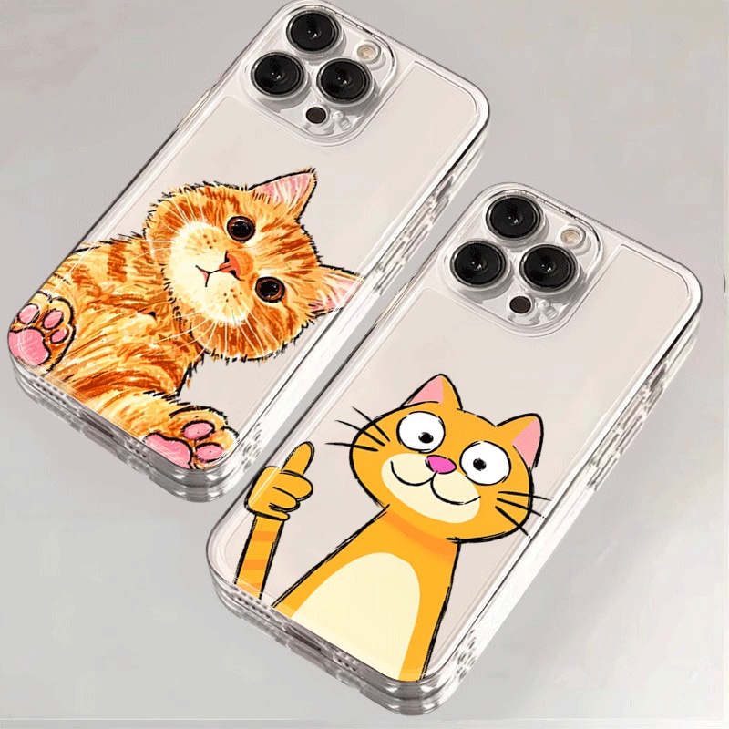 Cute Cartoon Orange Cat Phone  - đánh giá và giá Xiaomi Redmi Note 14