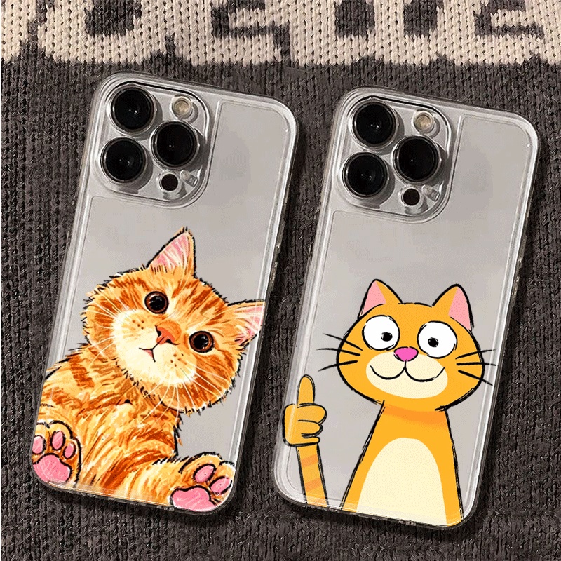 Cute Cartoon Orange Cat Phone  - đánh giá và giá Xiaomi Redmi Note 14